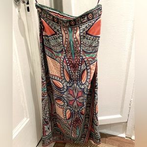 Maeve silk high slit skirt, size 2